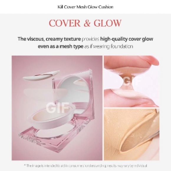 CLIO] Kill Cover Mesh Glow Cushion Set (+Refill) - Picture 7 of 7